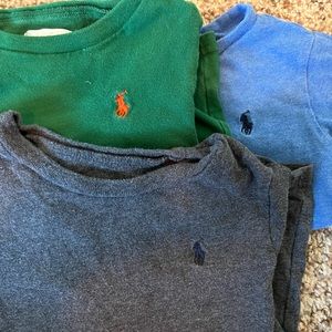 3 polo long sleeve shirts